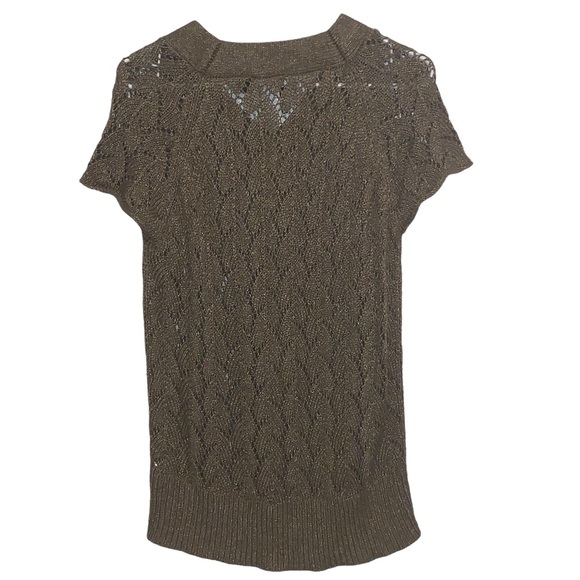 ISDA & CO Cap Sleeve Tan Sweater Size 1 Plus Size - Picture 3 of 6